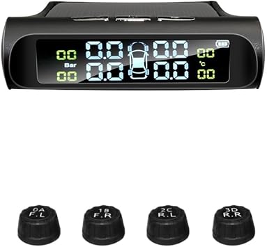 Tpms Smart Car Tire Pressure Alarm Monitor System 4 Sensors Display Solar Intelligent Tyre Temperature WarningK01-External Sensors
