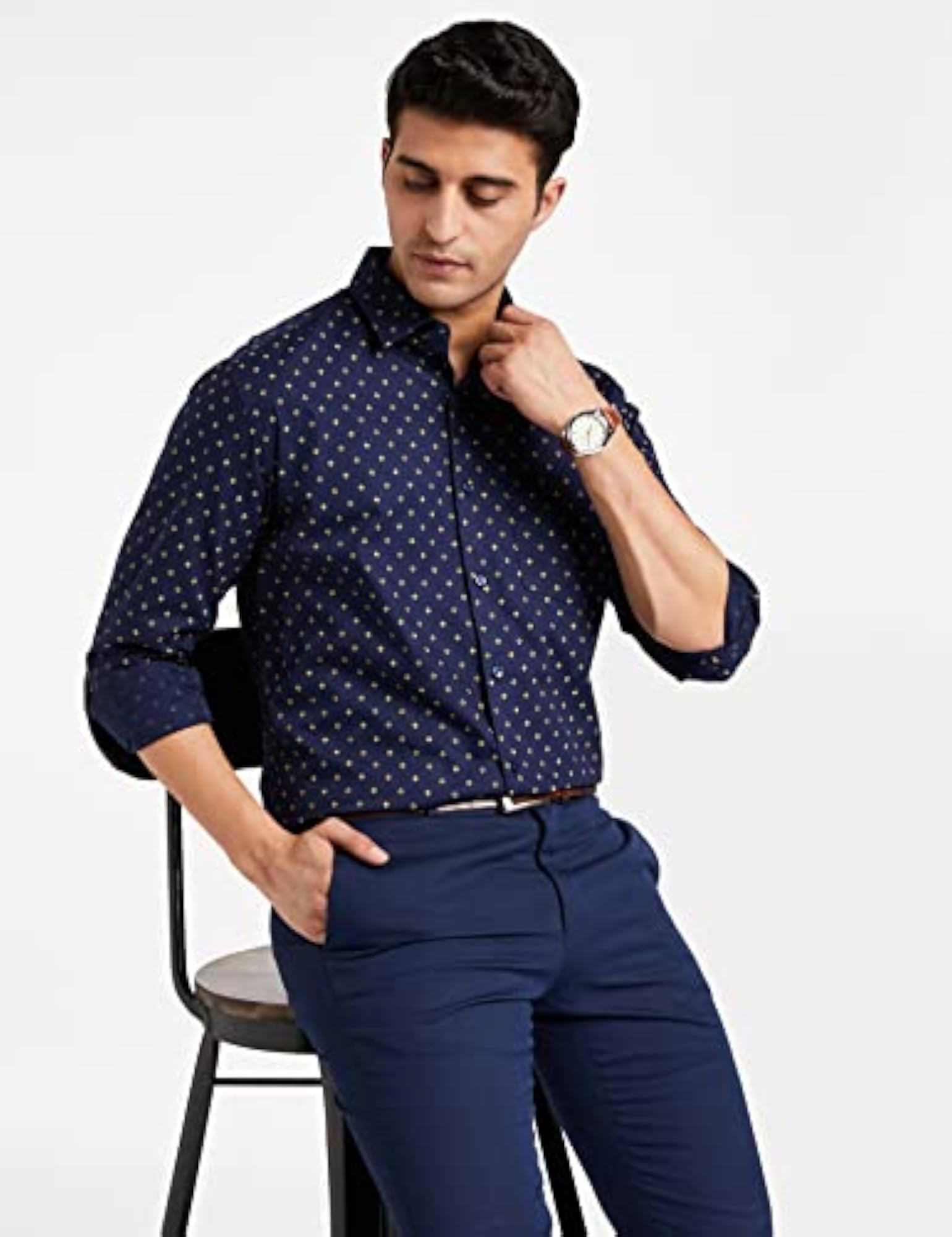 Cotton Printed Full Sleeve Regular Formal Shirt