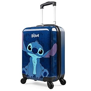 Disney Stitch Kids Suitcase with Wheels – 19”, 4 Wheels Hard Shell Luggage Case
