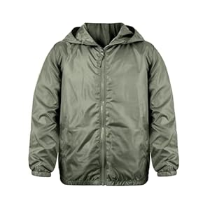 JOYSON Boys Fashion Outerwear Jackets Boys Water-resistant Kid Rain Jacket with Hood