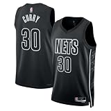 Outerstuff Seth Curry Brooklyn Nets #30 NBA Kids Youth Boys 4-20 Black Statement Edition Player Jersey - Large 14/16