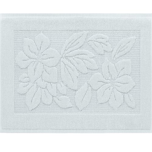 ASTREA TEXTILES Bath Mat - Bath Rug - Bath Mats for Bathroom - Washable Shower Mats - Sink Floor Towels - 100% Turkish Cotton Bathroom Mats (1, Grey)