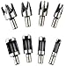 8-Piece Wood Plug Cutter Set with Round Shank, Carbon Steel Construction for Precision Woodworking and Dowel Hole Creation