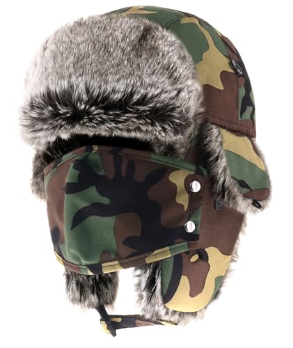 Image of Winter Trapper Ushanka Hat, Aviator Hat, Ear Flaps, Men Women