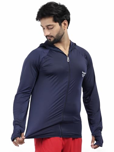 Image of Diamond Fashion Men's Gym Hoodie Jacket | Lightweight Stretchable Activewear for Workout, Running & Fitness | Quick Dry Full Zip Sports Hoodie for Men