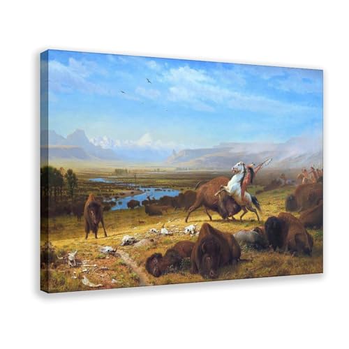 The Last of The Buffalo Albert Bierstadt affiche toile décoration murale