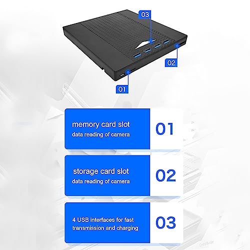 Graveur de CD DVD ROM externe USB 3.0 compatible ordinateur fixe Linux et PC portable Windows