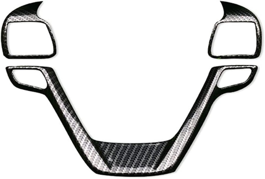 Carbon Fiber Steering Wheel Panel Cover Trim Sticker Car Interior Accessories Decoration Panel Moulding Trims 3PCS for Toyota Highlander 2014-2019