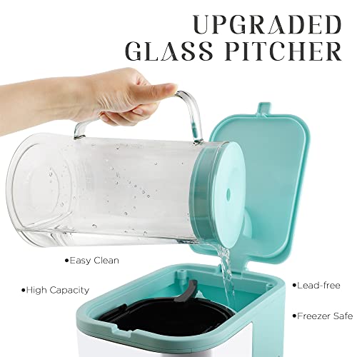 Sunvivi Iced Tea Maker With 3 Quart Infusion Glass Pitcher,Ice Tea Maker With Strength Selector For Hot/Cold Water, Suitable For Customized Sweet Tea, Perfect For Summer Parties (Macaron Green) #TOP7