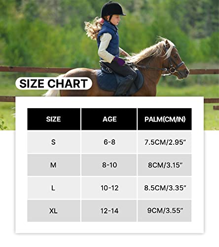 Thapower Kids Horse Riding Gloves Children Youth Equestrian Horseback Gloves For Boys & Girls Cycling Running Gardening #TOP5