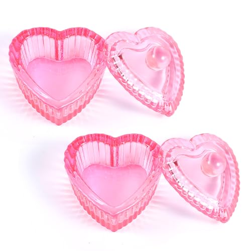 Nogeqi 2PCS Dappen Dish para Monómero, vidrio rosa miniatura 1