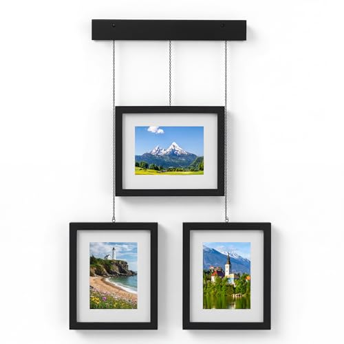 PHOENANCEE Exhibit Picture Frame Gallery Set,Hanging Photos Display Collage Wall