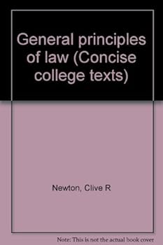 Paperback General principles of law (Concise college texts) Book