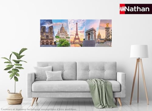 Puzzle 1000 pièces panoramique : Les Monuments De Paris Ravensburger Nathan - vue 7