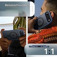 JETech Matte Magnetische Hülle für iPhone Air, Sturmblau – Ansicht 7