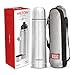 Milton Vacuum Flask for Hot Drink 1 Litre (34 oz), Stainless Steel Double Walled Insulated Water Bottle for 24 Hour Hot and Cold Drinks with Cover, Leak Proof, BPA Free, Thermosteel Flip Lid 1000 ml