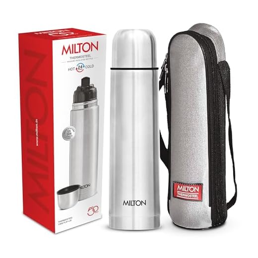 Milton Thermosteel Flip Lid Hot and Cold Flask, 1000 ml, Silver