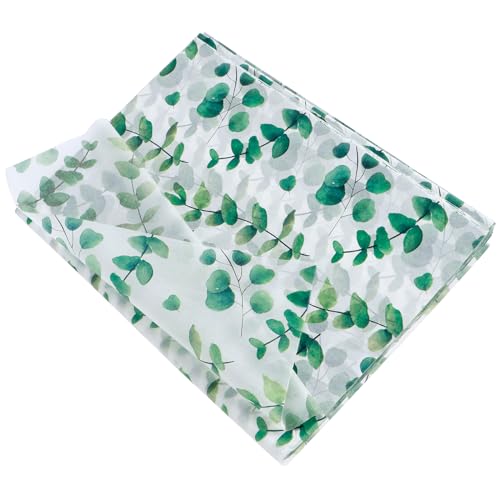 BAODBF 100 fogli di carta velina verde eucalipto, 35 x 50 cm, carta velina per confezioni regalo, fogli di carta velina verde foglia per feste di compleanno, matrimoni, sacchetti regalo