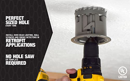 Image of Southwire -MSBST250 Fixture and Ceiling Electrical Box Smart Box Shark Tooth with Hole Saw