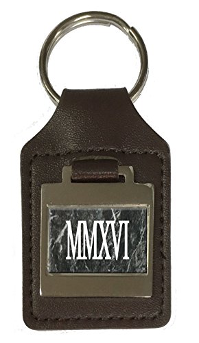 Porte-clés en cuir gravé 2016 : un accessoire chic en cuir véritable marron pour clés de voiture