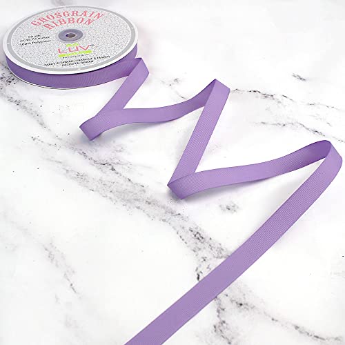 Creative Ideas 50-Yard Solid Grosgrain Ribbon, 5/8-Inch, Lavender #TOP2