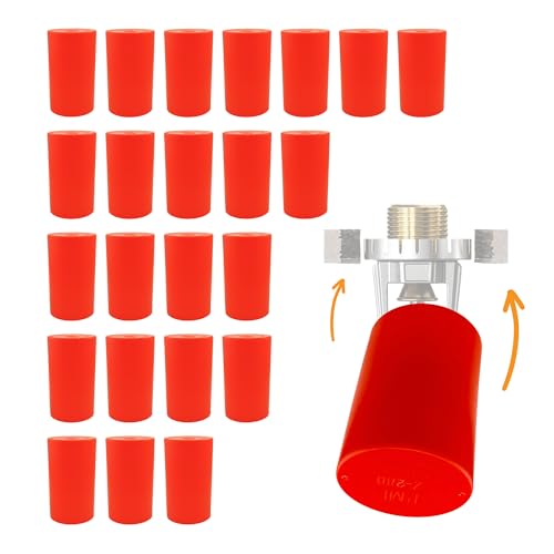 Fire Sprinkler Head Paint Cover - Head Protector Head Covers for Painting Protection Covers for Ceiling Pop Out Head Guard and Head Paint Protection for Covering Recessed Sprinkler Heads - 24 PK