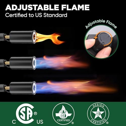 Koackl Powerful Propane Torch Gun, Blow Torch, Flame Thrower Gun Campfire Starter, Adjustable Propane Torch Head with Igniter for BBQ and Baking(Tank NOT Included) - 2