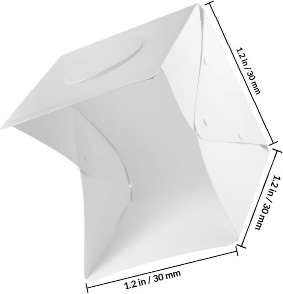 Portable 30cm Mini Photography Light Box Kit with LED Soft Lighting, Dual Backgrounds Black White, Photo Light Tent for Product and Jewelry Shooting