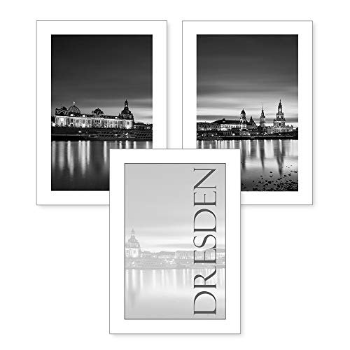 Kreative Feder 3-teiliges Premium Poster-Set | Kunstdruck | DRESDEN | Deko Bild für Ihre Wand | optional mit Rahmen | Wohnzimmer Schlafzimmer Modern Fine Art | DIN A4 / A3 (A4, ohne Rahmen) Kreative Feder 3-teiliges Premium Poster-Set | Kunstdruck | DRESDEN | Deko Bild für Ihre Wand | optional mit Rahmen | Wohnzimmer Schlafzimmer Modern Fine Art | DIN A4 / A3 (A4, ohne Rahmen)