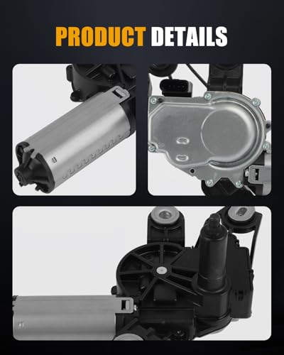 Image of ROADFAR Rear Windshield Wiper Motor Replacement for for Polo 2009-2014,for for Sharan 2010-2013,for for Touran 2010-2013 5K6955711A,5K6955711B Wiper Motor 4 Pins