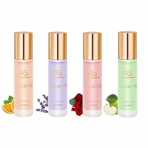 mercham 4 PCS Cuticle Oil for Nails, Natural Nail Cuticle Oil with Almond Oil, Deeply Hydrating, Nourishing, Nail Oil Treatment for Damaged Nails, Organic Cuticle Oil Nail Care Kit (10ml*4)