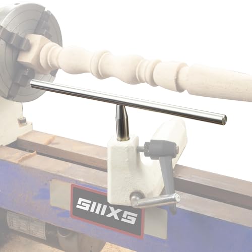 SIIIXS 12 Inch Stainless Steel Lathe Tool Rest with 5/8 Inch Post Wood Lathe Turning Tool Rest for Woodworking
