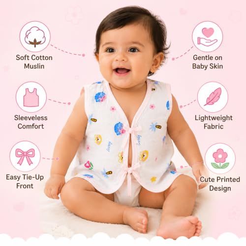 Image of V2M Cotton Jhabla New Born Baby Clothes