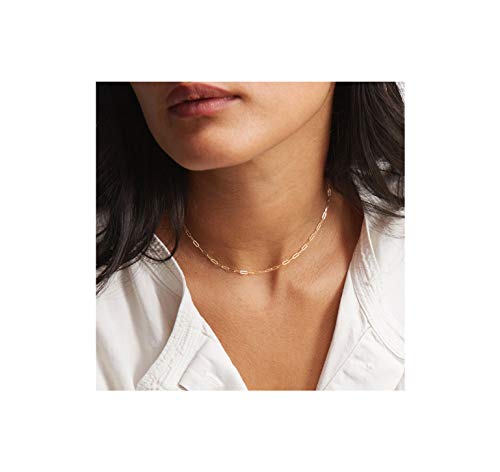 Lcherry Dainty Choker Necklace for Women 14K Gold Plated Choker Necklace Gifts for Her