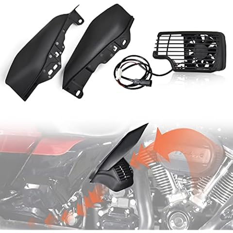 VEISUTOR CoolFlow Fan for Road Glide, Oil Cooler Fan with Heat Shield for Harley Touring CVO Road Glide Limited Tri Glide CVO Ultra Limited Electra Glide Ultra Classic 2017-2024 Cover