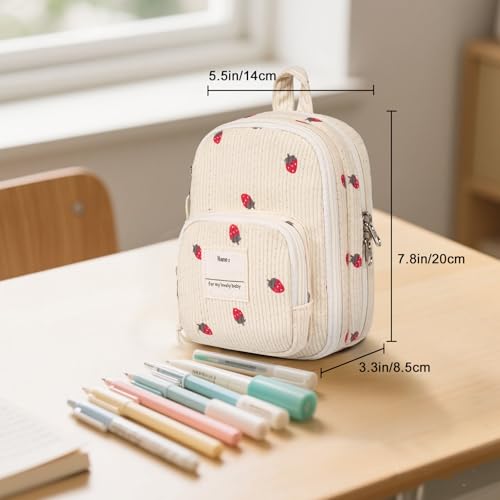 Image of LEDAOU Pencil Case Cute Zipper Pencil Pouch Large Capacity Pencil Bag Organizer School Supplies for Girls Boys Kids