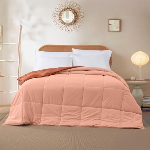 Image of Modern Threads Down Alternative Reversible Comforter Rust /Clay King