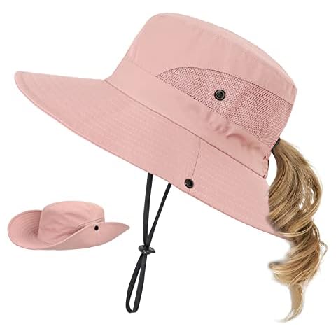American Trend Kids Sun Hat with Ponytail Hole UV Protection Cover