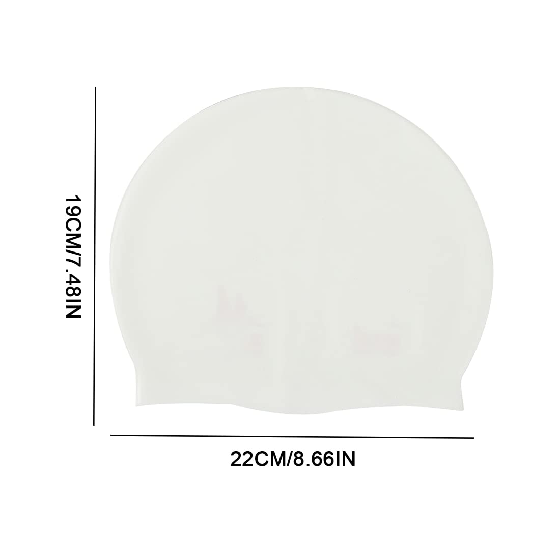 2 PCS Gorro de Natación de Silicona Unisex Classic Silicone Gorro(Banco)
