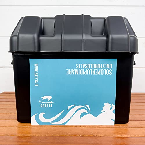 GATE14® Boîte à Batterie Polypropylène Bac de Rangement Outils pour Bateau - 2