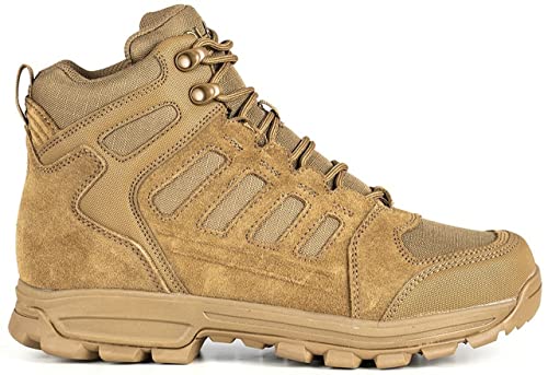 LAPG Men's Terrain Mid Hiking Boots, Durable and Comfortable Outdoor Footwear for Trail, Work and Everyday Wear, Coyote4