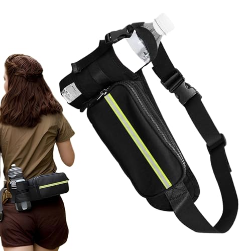 Riñonera transpirable e impermeable con soporte de botella para jogging 6