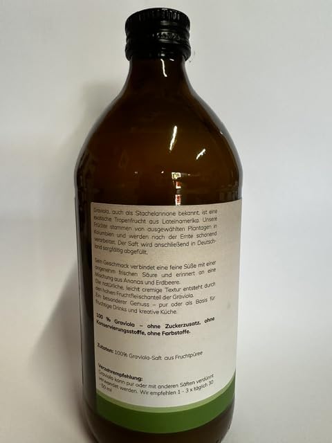 100% Graviola Direktsaft aus reinem Fruchtpüree (2 x 500ml)
