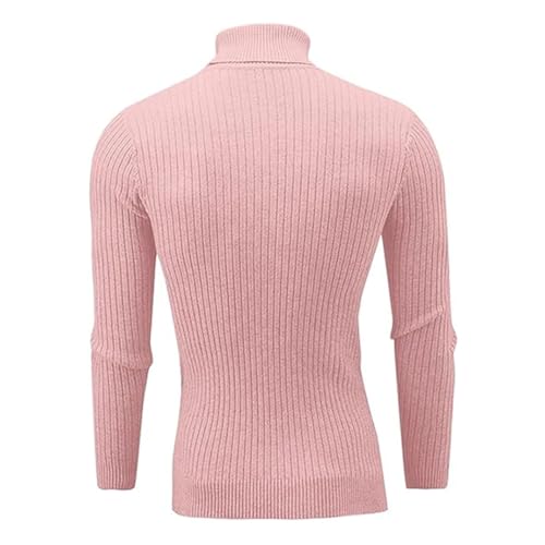 Men's Turtleneck Casual Knitted Sweater Warm Fitness Pullovers Tops3
