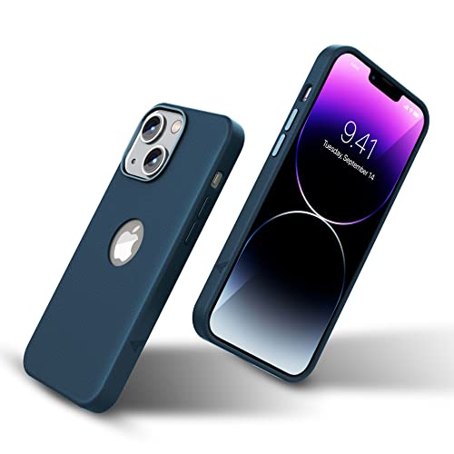 Image of Vaku Luxos Lexza for iPhone 14 Case Cover, Premium Leather, Military-Grade Protection, Slim, Thin Compatible with iPhone 14 Back Cover - Blue