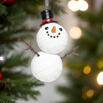 Amazon.com: The Bridge Collection Volleyball Snowman Ornament