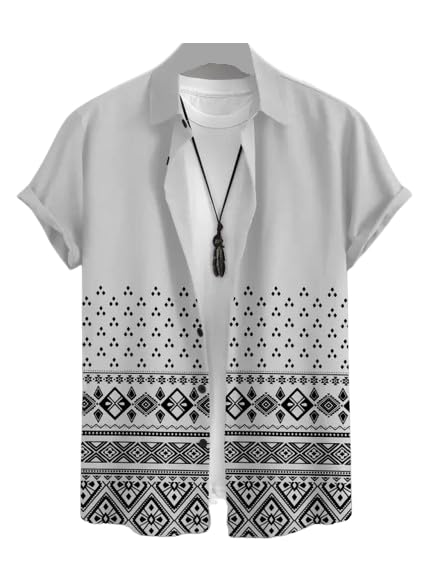 Image of Men's Lycra Digital Print Casual Shirt