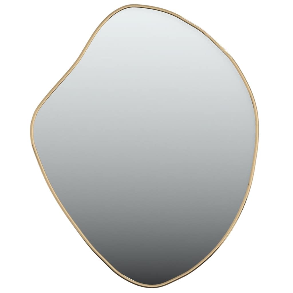 KGHFDVB Gold Wall Mirror 60x50 cm, Wall Mounted Mirror with PVC Frame, Clear Glass Vanity for Bedroom, Living Room, Bathroom, Hallway Decor