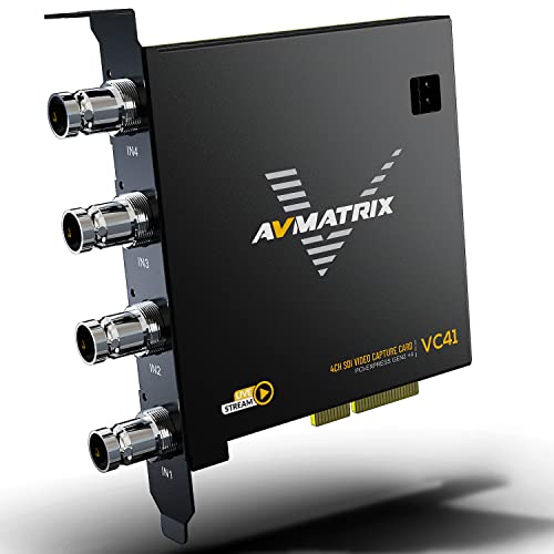 Carte de capture PCIE 4 canaux SDI 1080P60 multi-caméras pour streaming PC
