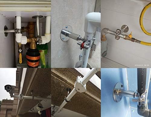 Miniatura 5 de Soporte de abrazadera de tubo ajustable de acero inoxidable, soporte de montaje en paredtecho para tubo de 12 pulgada (0.748 in), soportes